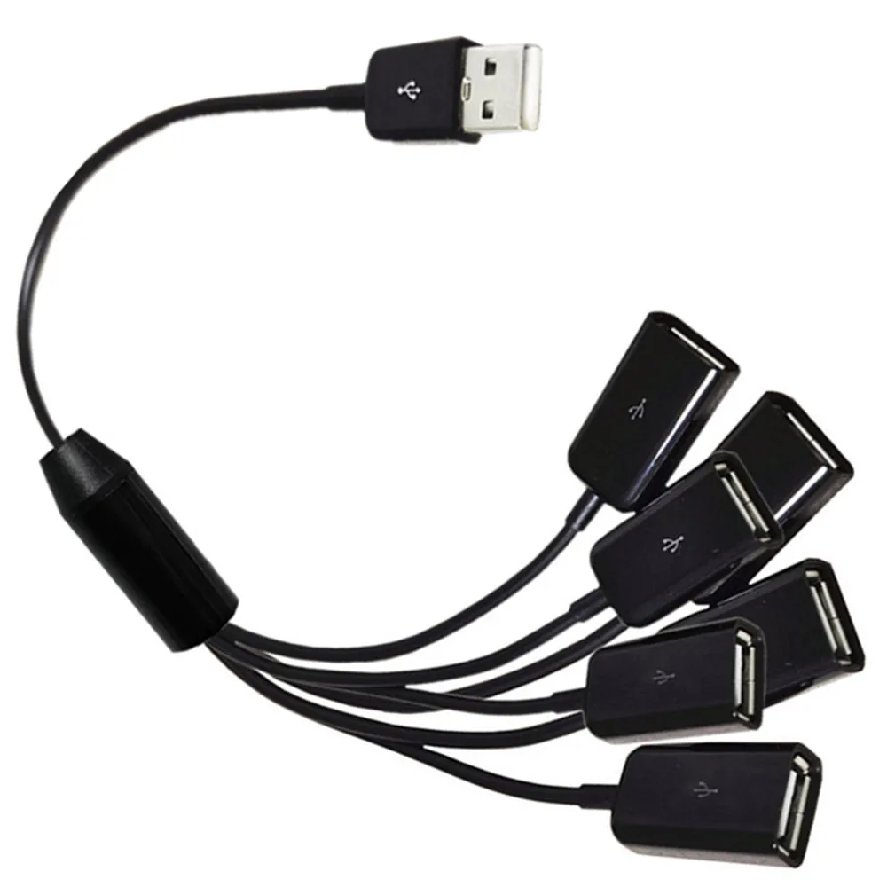 6 in 1 USB 2.0 A male to 3 A Female  data SYNC charging cable  0.5m