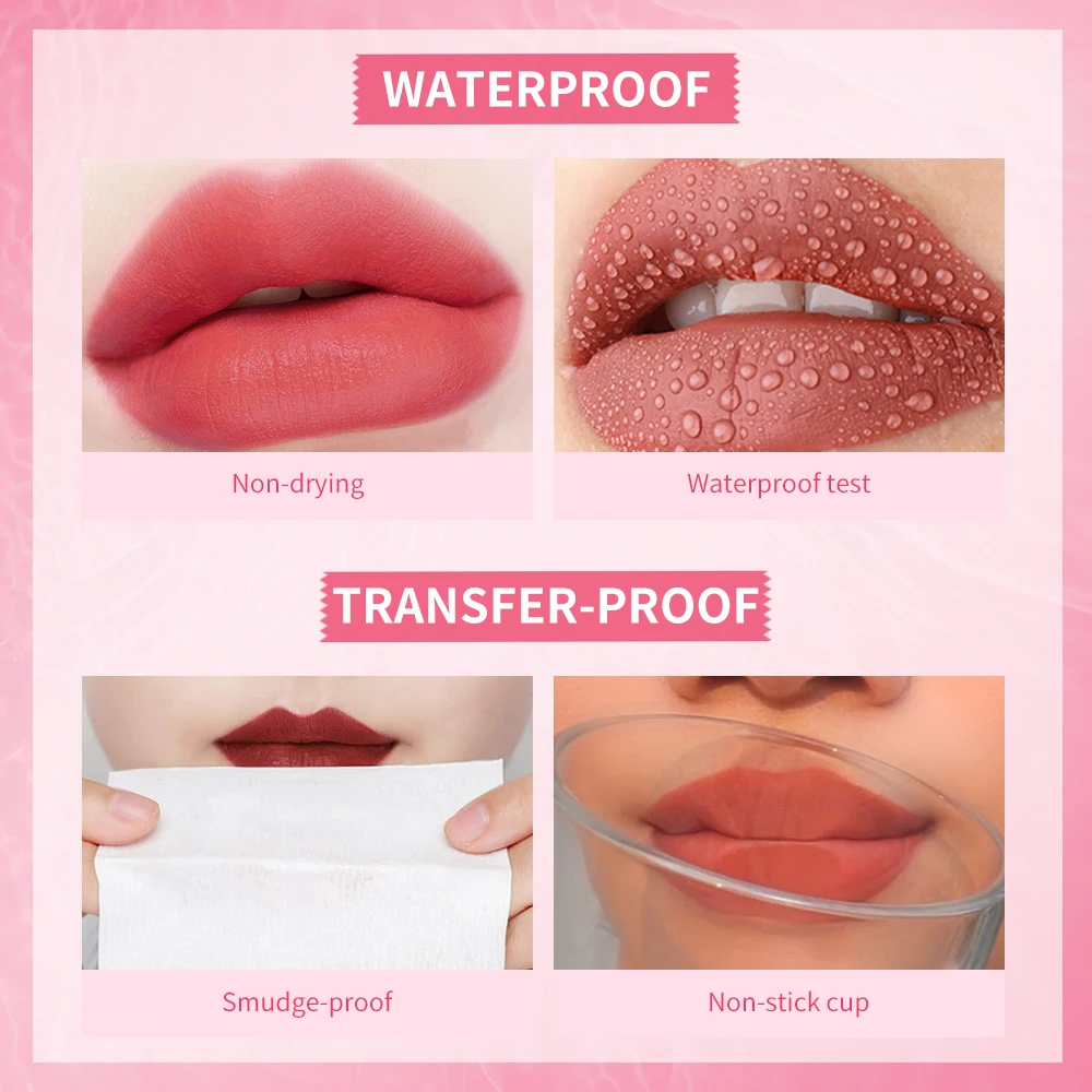 Water Lip Stain Moisturizing Lip Glaze Long Lasting Lip Ink Face Lip Dual Purpose กันน้ํา Liquid Lip เครื่องสําอาง 6 สี