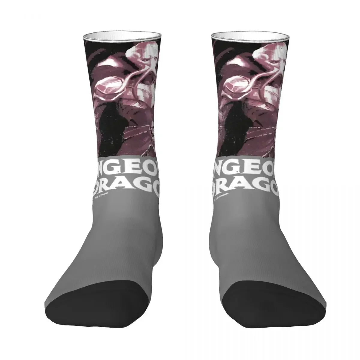 DnD Boxed Stockings Mind Flayer Design Trendy Socks Autumn Anti Slip Socks Men's Outdoor Medium Soft Socks