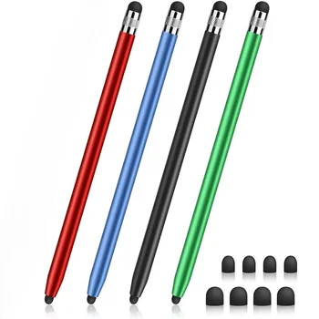 Tablet Stift Universal Bleistift Kapazitiven Stylus Doppel Dual Silikon Kopf Für iPad Android Samsung Huawei Lenovo Smartphone