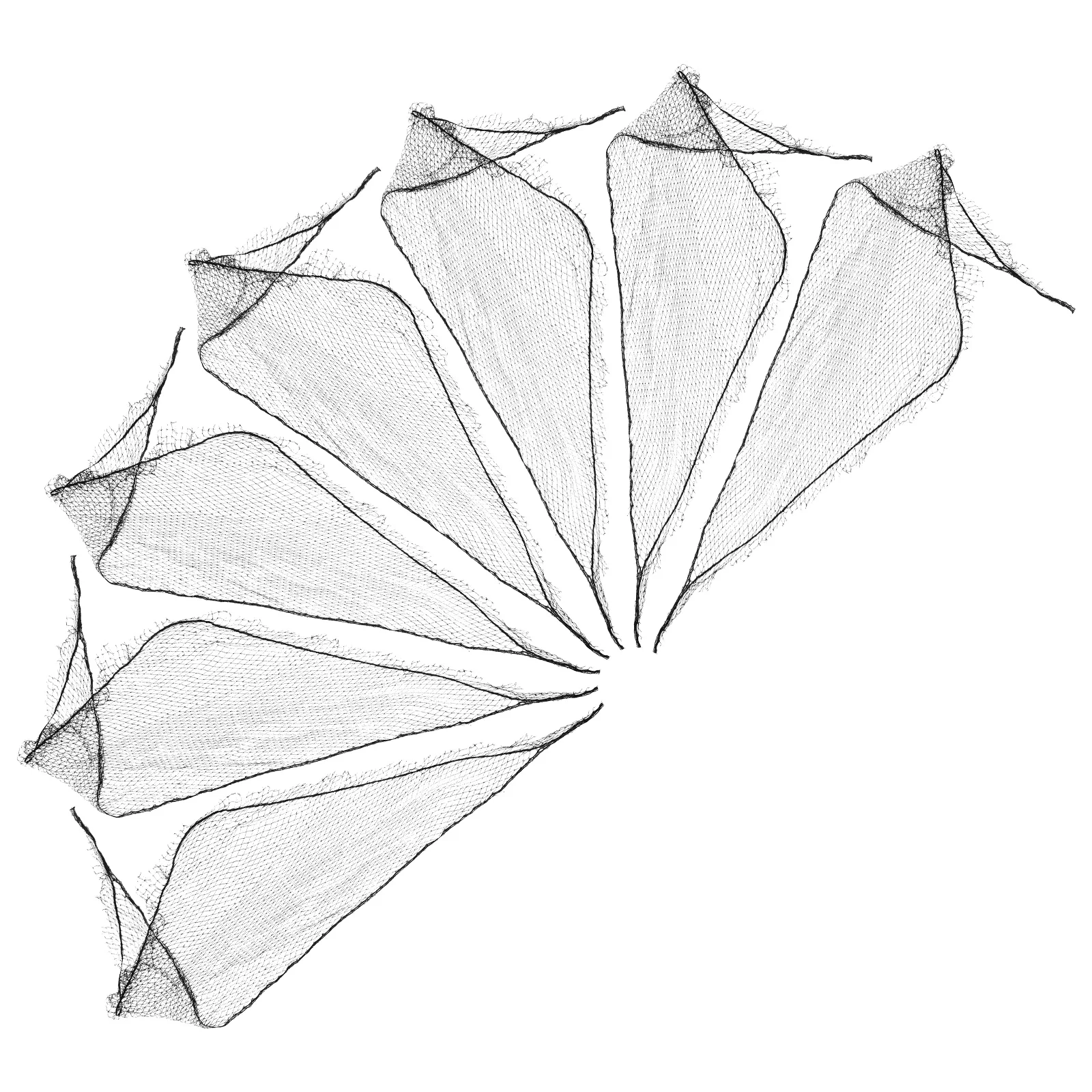 

7pcs Triangular Mesh Hair Nets Women Reusable Elastic Bun Covers For Salon Home Sleeping Curlers Protection Drying Net Curly