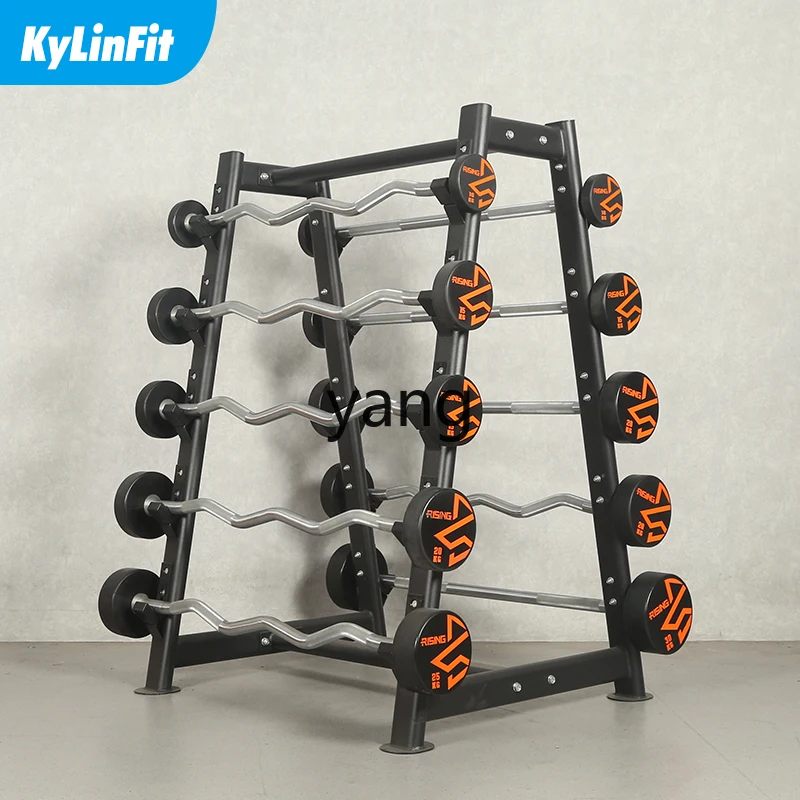 Lmm commercial weight lifting barbell rack gym fixed barbell bar placement storage rack