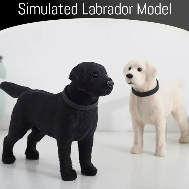 Simulation Dog Toy Realistic Labrador Dog Puppy Lifelike Hollow Companion Dog Plush ToyAnimal Puppy Dolls Stuffed Soft Accessori