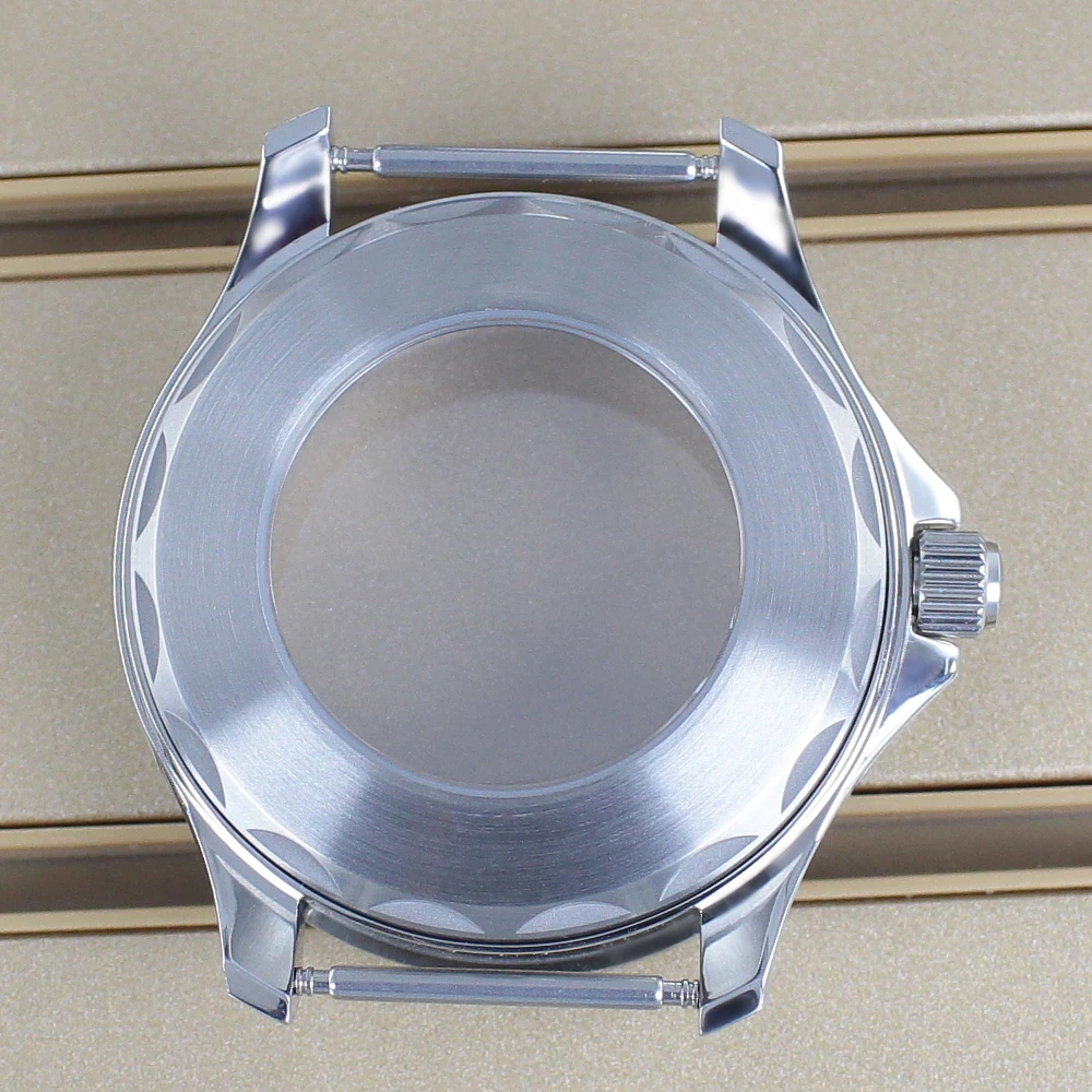 41mm Silver NH35 Watch Case Sapphire Crystal For Seiko NH34 NH35 NH36 NH38 Movement 30.5mm Dial 10ATM Waterproof Seamaster 300