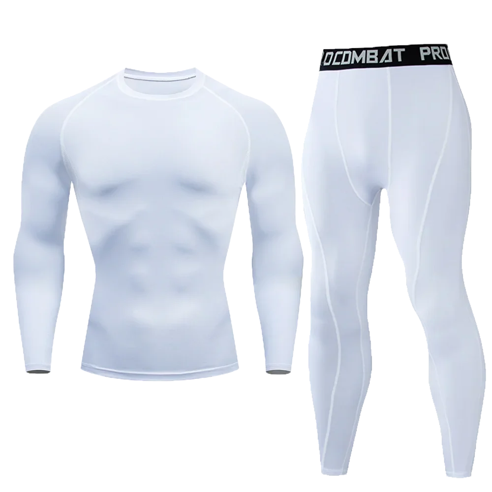 جديد الياقة المدورة ملابس اخلية حرارية مجموعات الرجال الصوف سترة بلوزة طويلة الأكمام ملابس اخلية حرارية دعوى الشتاء ضغط تي شيرت