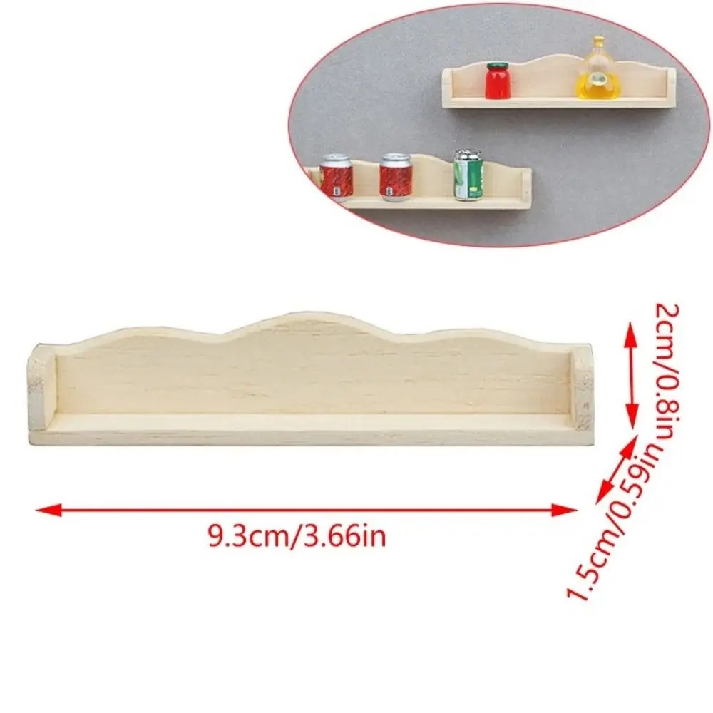 

Wooden Dollhouse Storage Rack Furniture Miniature 1:12 Miniature Wooden Wall Cabinet Storage Rack Hanging Shelf