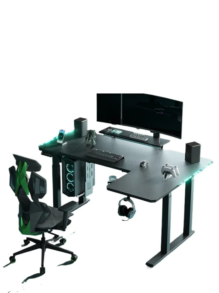 

Gaming table Electric lifting table Corner computer table Desk Gaming room gaming Four-leg rack