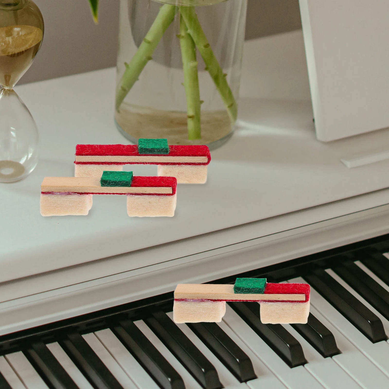 

3 Pcs Accessories Metronome Piano Wool Felt Mute Pad Silencers Device