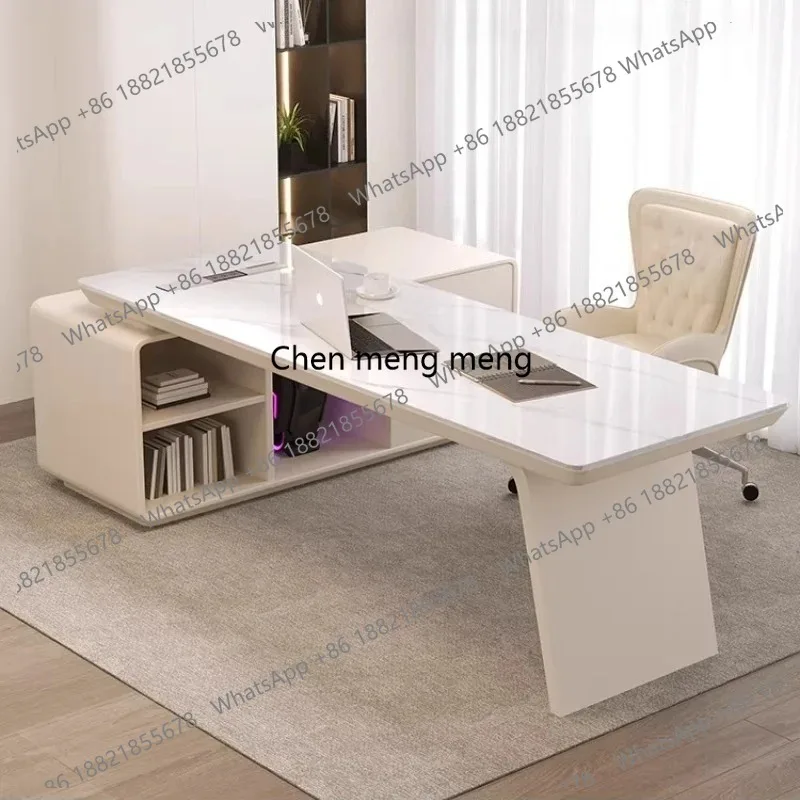 

Italian minimalist painted high grade stone slab table Computer desk Room desks room offices office desks and workstations
