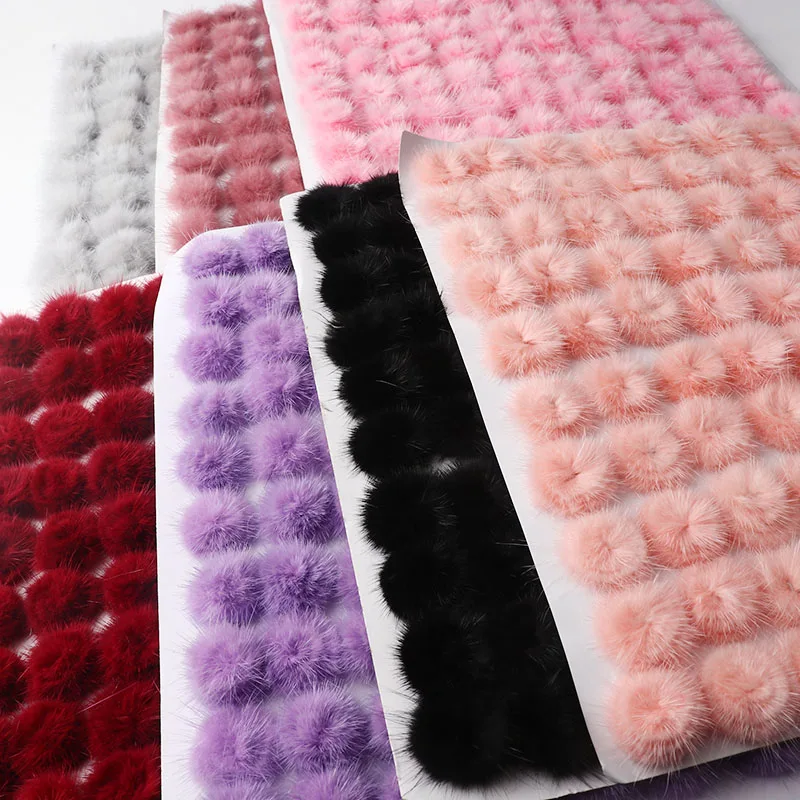 2.5Cm Color Pom Poms Bag Ornaments Real Plush Jewelry Fox Fur Ball Car Keychain Hairpin Diy Material Bag Handmade Accessories