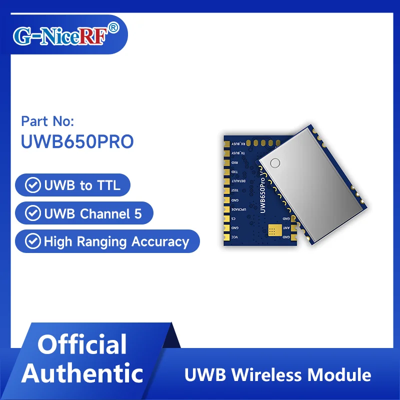 Image of 2 Stück UWB650PRO: 0,5 W hochpräzises UWB-Schlafstrommodul zur Positionierung, Entfernung und Datenübertragung mit μA-Level