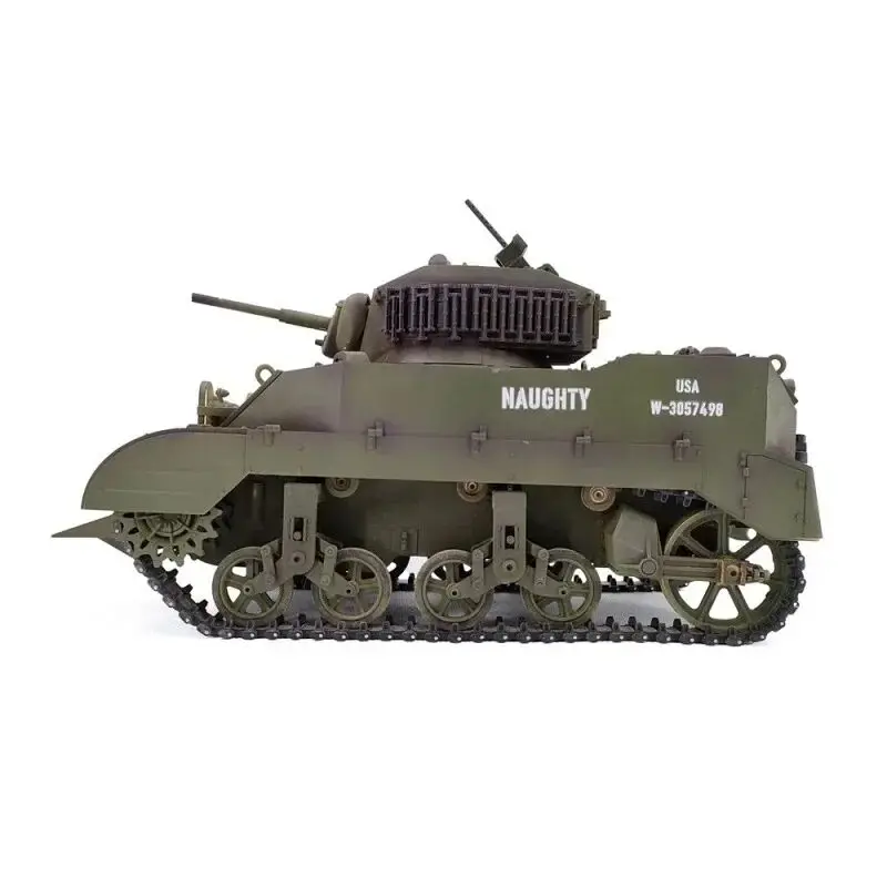 Coolbank Us Stuart M5a1 G2080 Elektrische Op Afstand Bestuurbare Tank Multifunctionele Rooksimulatie Militair Model Speelgoed Voor Volwassenen Gif