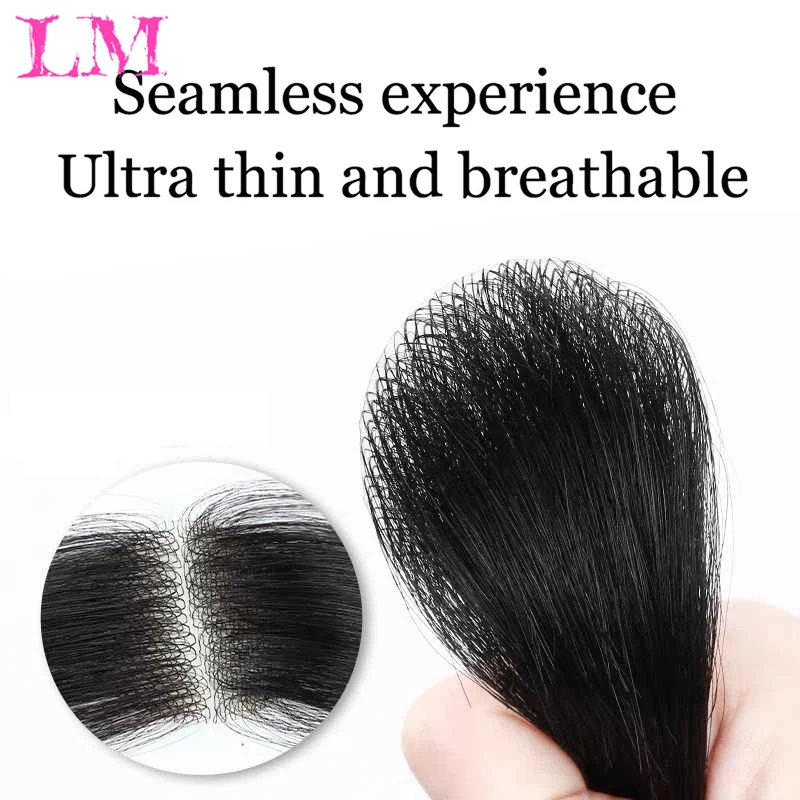 LM Natural Human Hair Bangs for Women 100% Real Human Hair Fringe Clips in Extensions Korean Side Bangs False Bangs