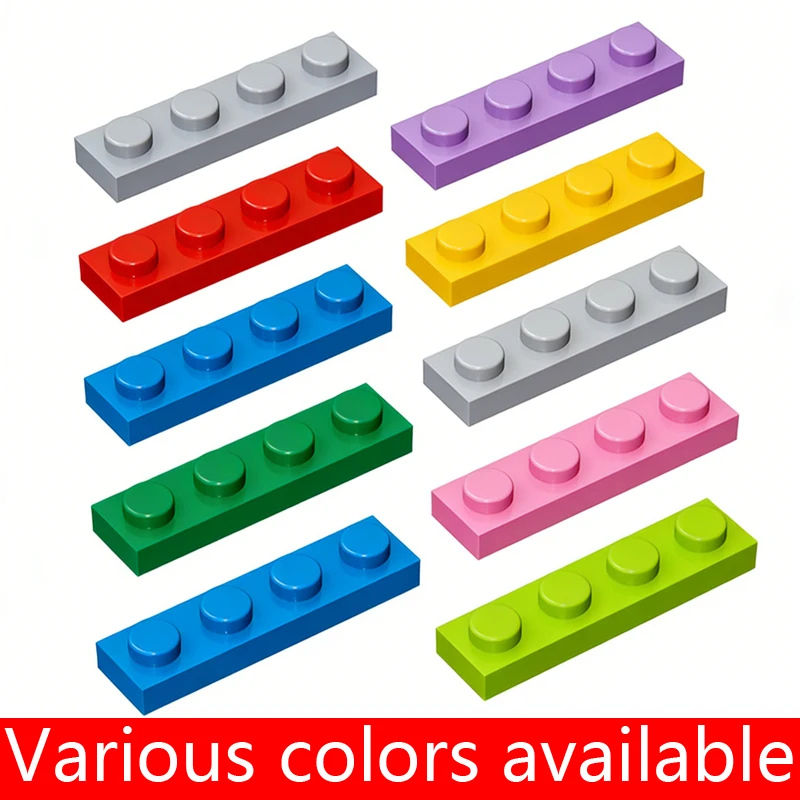 20 Stück 1x4 Noppen-Platten, dünne Figurensteine, 1*4 Noppen, DIY-Bausteine, pädagogisch wertvoll, kreativ, kompatibel mit 3710 Spielzeugen