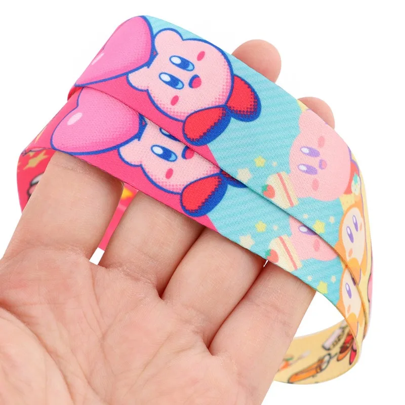 Kirby Cartoon Neck Strap for Phone Card Case Badge Holder Anime Portable Hanging Lanyard Cute DIY ID Card Phone Accessories Gift