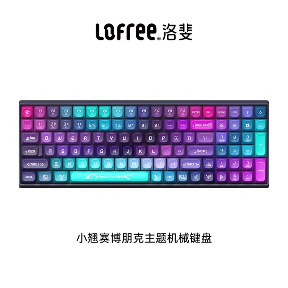 Lofree cyberpunk Mechanical Keyboard Wireless Bluetooth Notebook computer tablet Ergonomically Designed hot plugging Red axis