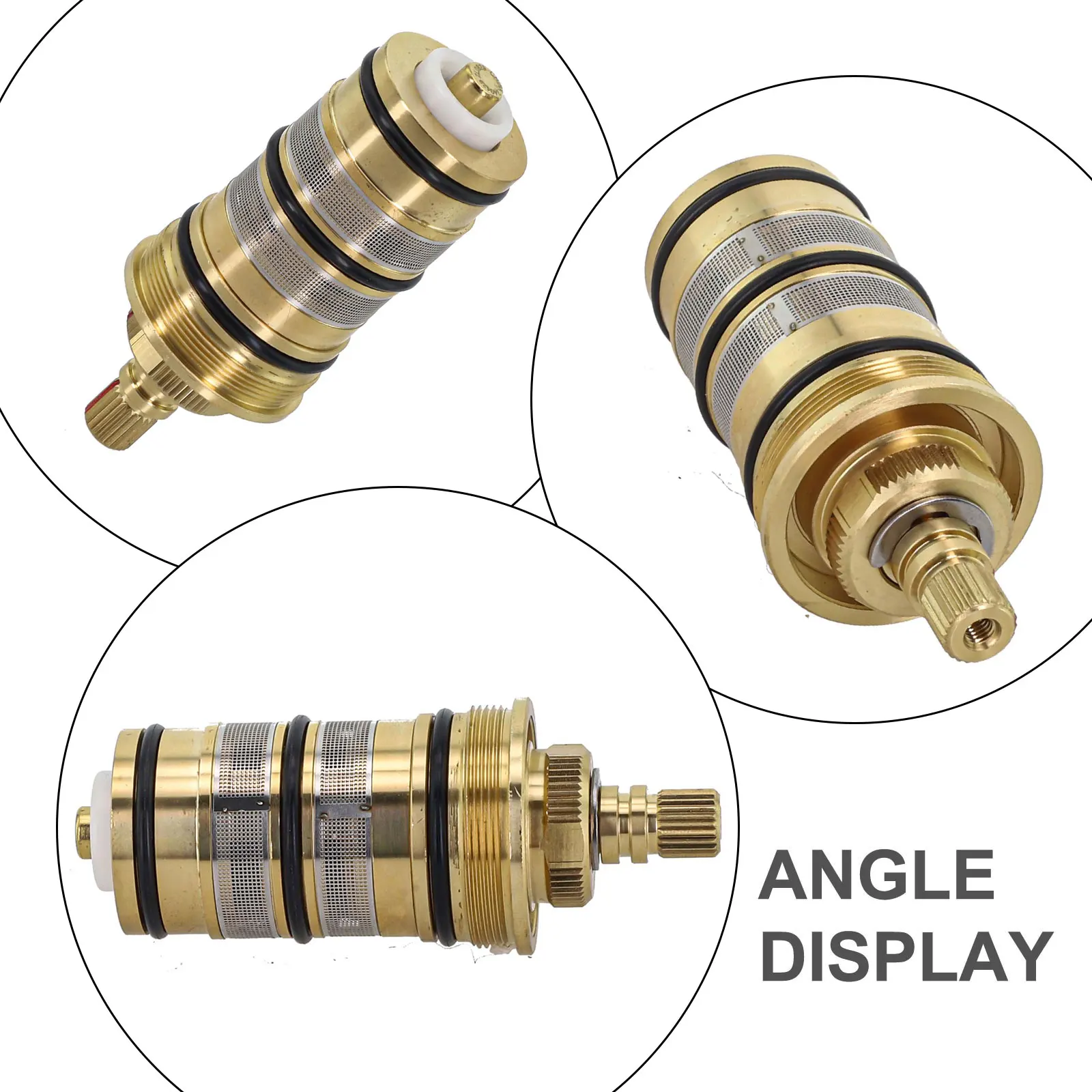 Kit de reparo de válvula de substituição, banheiro, melhoria da casa, termostatos embutidos, cobre completo para mudanças de água quente e fria