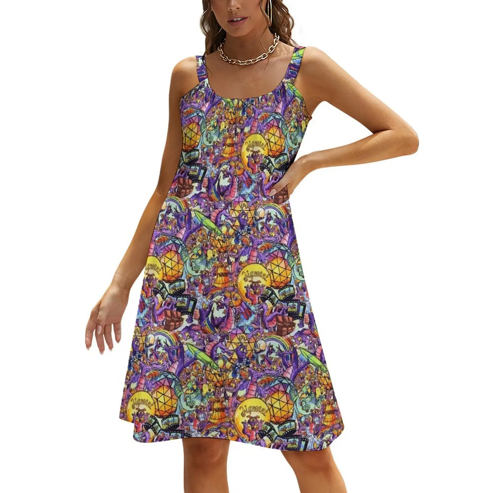 

THE ORIGINAL Figment Collage Beach Sling Skirt party dresses woman summer dress summer dresses