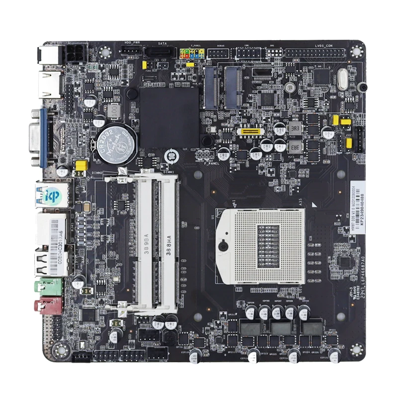 Imagem -02 - Mini Itx Motherboard Pga947 Dual Channel Suporte Ddr3 Core i3 i5 i7 Pentium Celeron Ngff Nvme Novo Zillion-hm87
