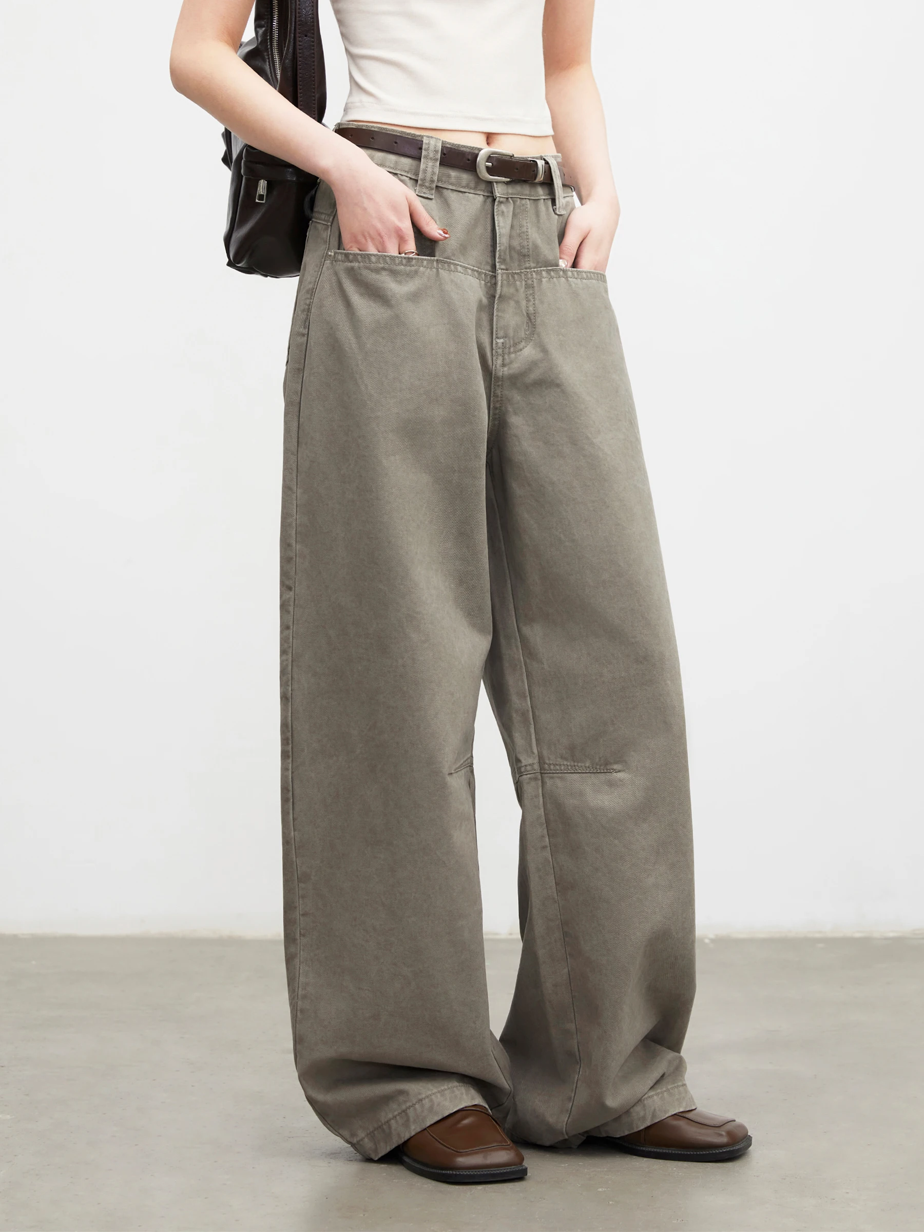 

High Waist Wide Leg Casual Jeans Chicven Spring Waed Cotton Comfortable Breathable Loose Fit Ladies Jeans Spring Season