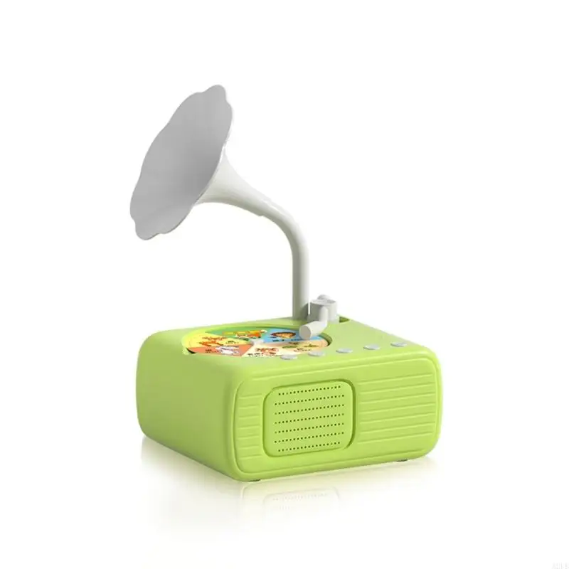 Interactieve peuter phonograaf muziekspeler speelgoed met 96 leerkaarten vroege educatieve verhalen vertellen machine leuk a2ub