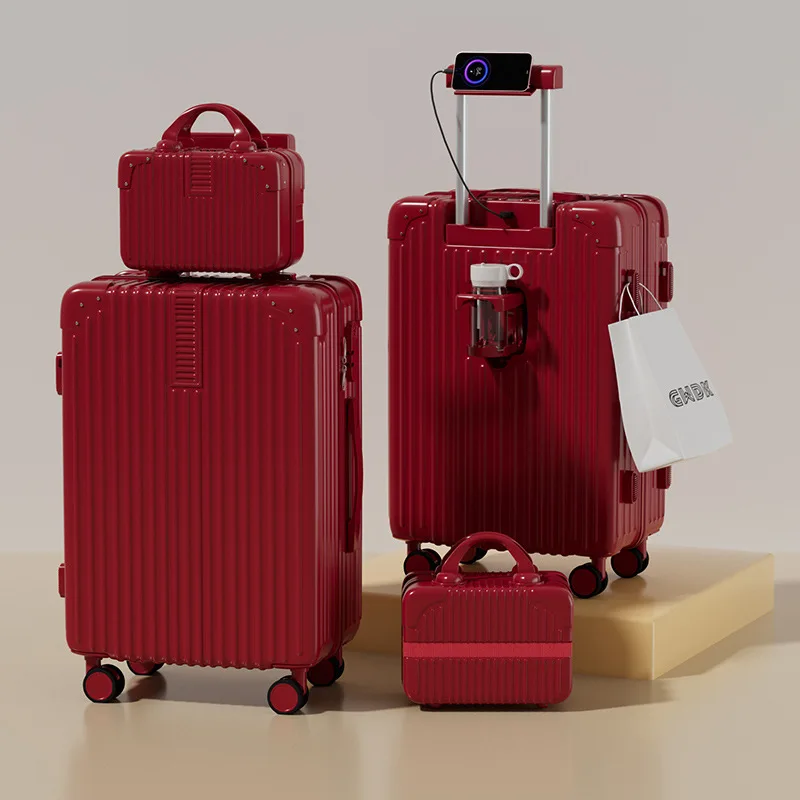 

New Luggage Set with Hush Silent 360 Degree Wheels Cabin Size Large Suitcase for Wedding Password Lock Suitcase Travel Luggage