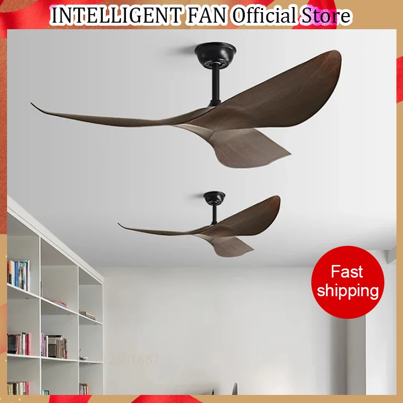 Ventilatore da soffitto da 38/52 pollici soggiorno ristorante americano ufficio moderno senza luce ventilatore elettrico telecomando DC 110V 220V