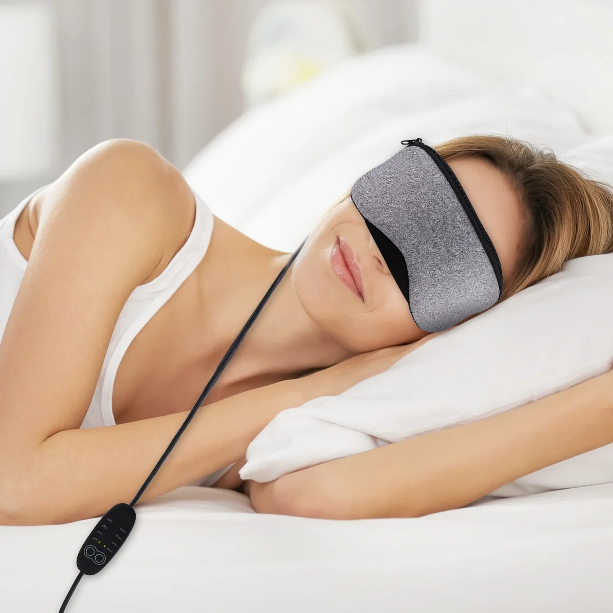 Eye Mask for Dry Eyes USB Heating Nap Sleep Shield Drops Rechargeable Steam Protective