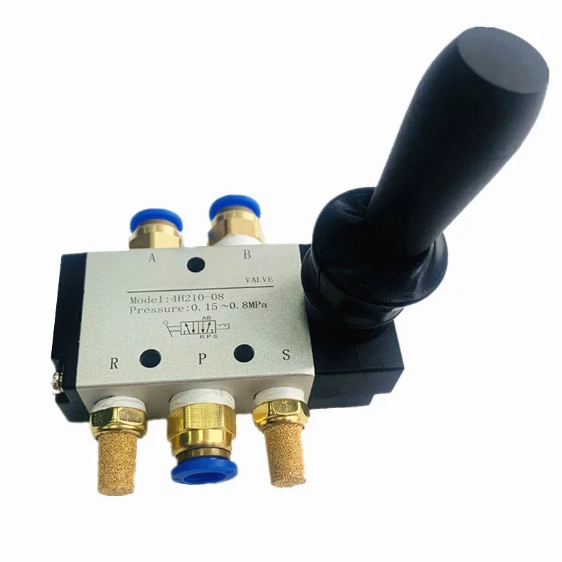 

4H210-08 4H310-10 4H410-15 2 Position 5 Port Air Manual Valve Pneumatic Control Valve 5/2 Way Hand Lever Operated Control Valve