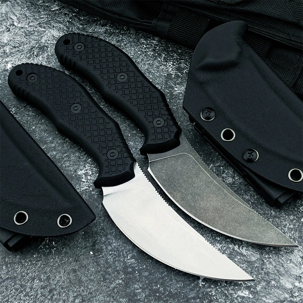 

Outdoor Fixed Blade Knife 5Cr13MoV Steel Blade G10 Durable Handle Camping Hunting Jungle Exploration Cutting Tool with Sheath