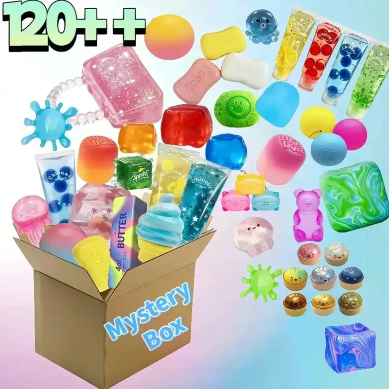 2026 New Ne EDoh Mystery Box - Food & Jellyfish Shaped Squishies, Swirl & Fuzz Stress Balls, Sensory Toys For Anxiety & ADHD, Perfect Party Favors