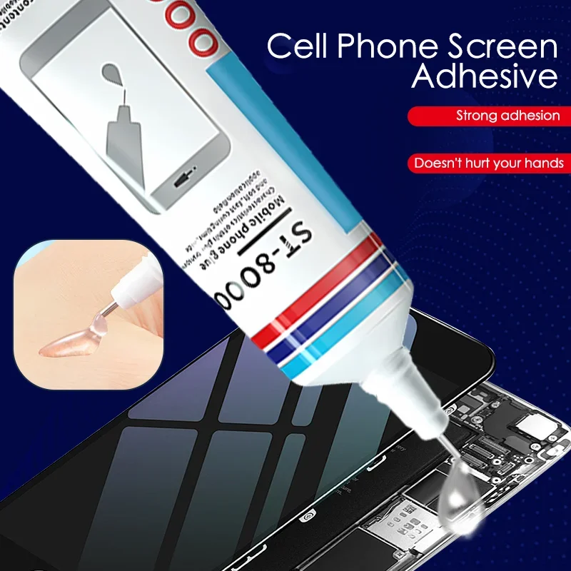 50ML Contact Cellphone Tablet Repair Adhesive Sealant Phone Touch Screen Liquid Glue With Fine For Cell Phones Fabrics