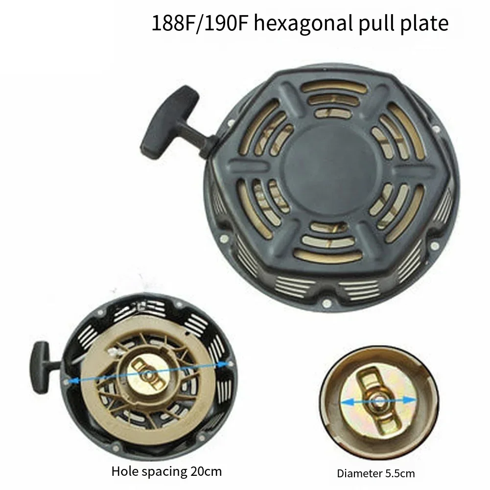 Pull Start Assembly 168F-190F Pull Starter Kit: For GX160 200 390 Recoil Starte…
