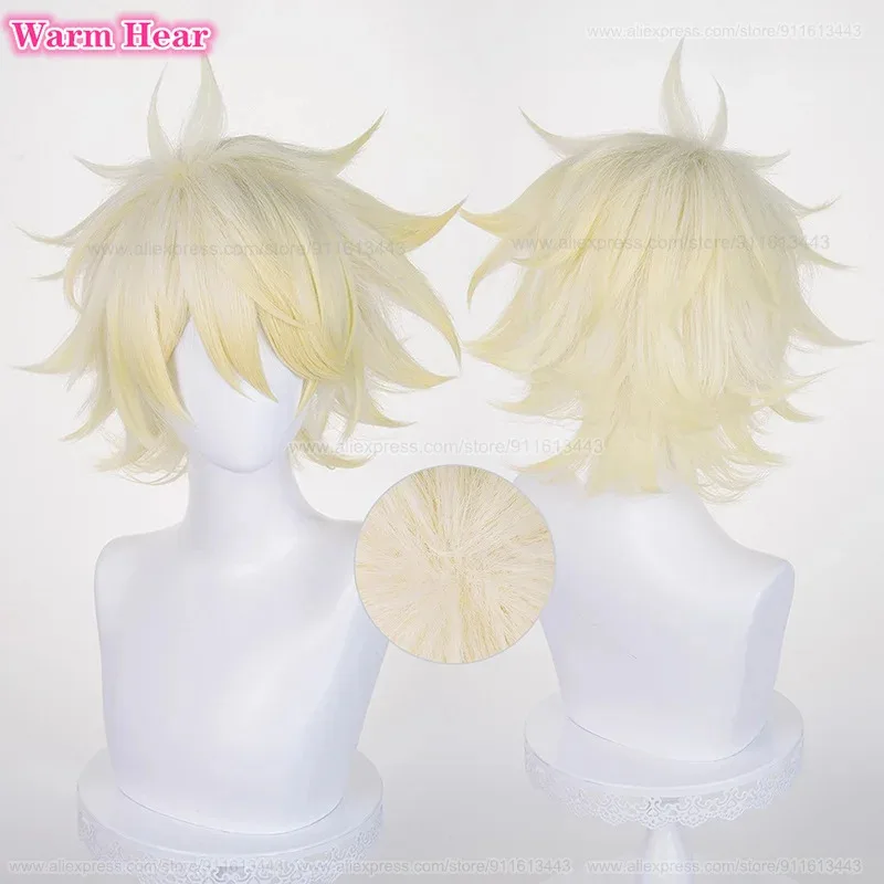 2 스타일 Phainon 합성 게임 HSR 남여 30cm/35cm 내열성 헤어 할로윈 파티 코스프레 애니메이션 가발 + 가발 모자 d45d5d.