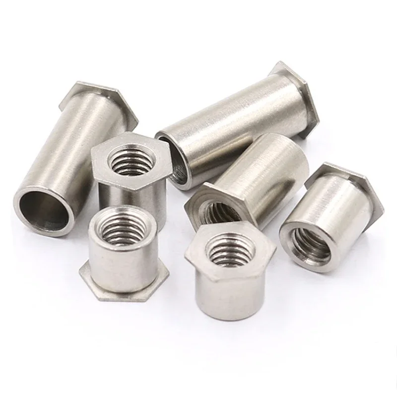 304 Edelstahl Durchgangsloch Sechskant-Nietbolzen Nietmutternsäule Nietbolzen M2 M2,5 M3 M3,5 M4