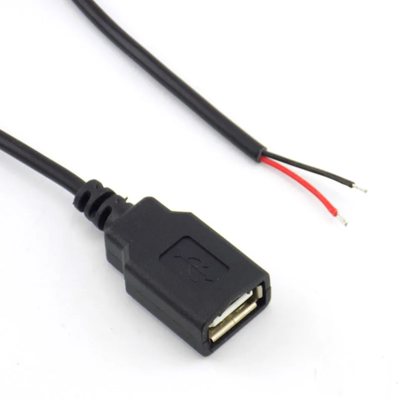 0.3 متر/1 متر/2 متر كابل إمداد الطاقة 2 دبوس USB 2.0 أنثى ذكر 4 دبوس سلك جاك شاحن سلك شحن تمديد موصل لتقوم بها بنفسك خط 5 فولت