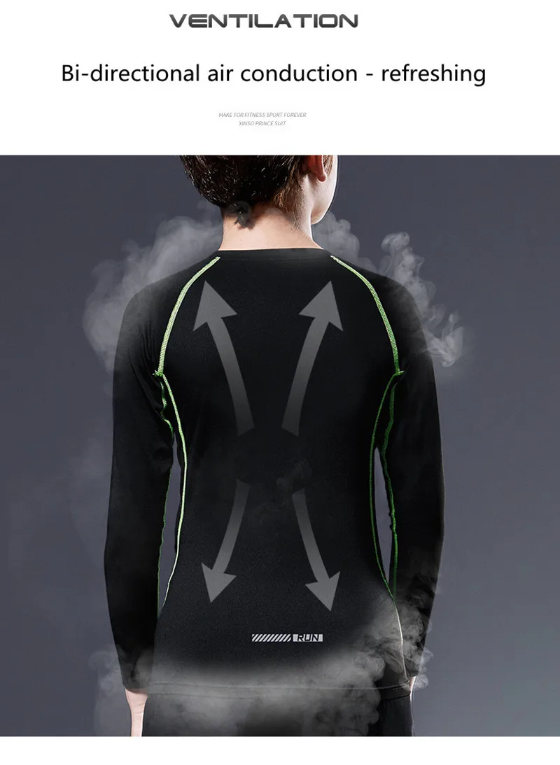 Children's Fitness Tracksuits Warm Pants Tops Sports Clothes Underwear Tight for Boys Compression Running Basketball Sportswear - view 5