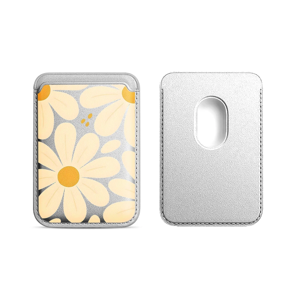 Blumen-Leder-Kartenetui Handyhülle Kartenhalter für Magnetische Hülle Geeignet für alle iPhones mit Magsafe-Kartenfunktion Rückseitentasche – Detail 20