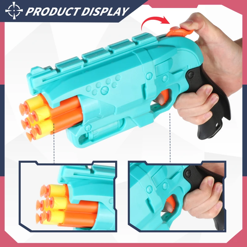 Nerf Blaster para niños: pistola de espuma con dardos y blanco - imagen 5