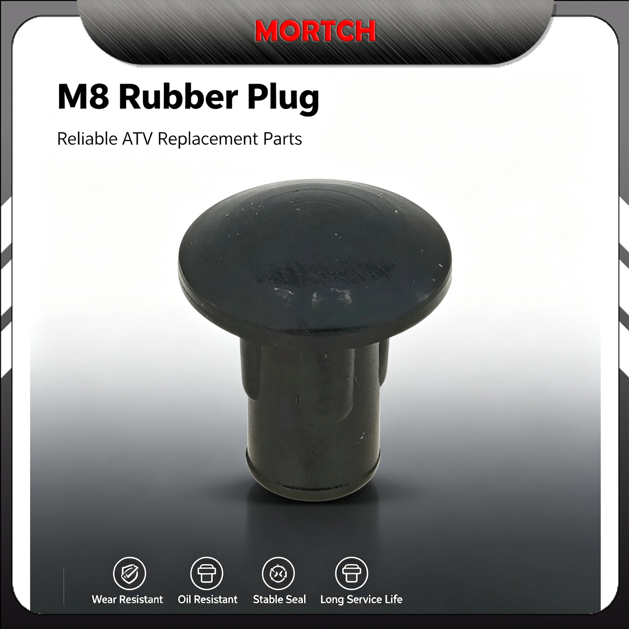 M8 Rubber Plug 9010-080004 For CFMoto ATV Frame Chassis Engine M8 Thread Hole Seal Dustproof Waterproof Rubber Plug