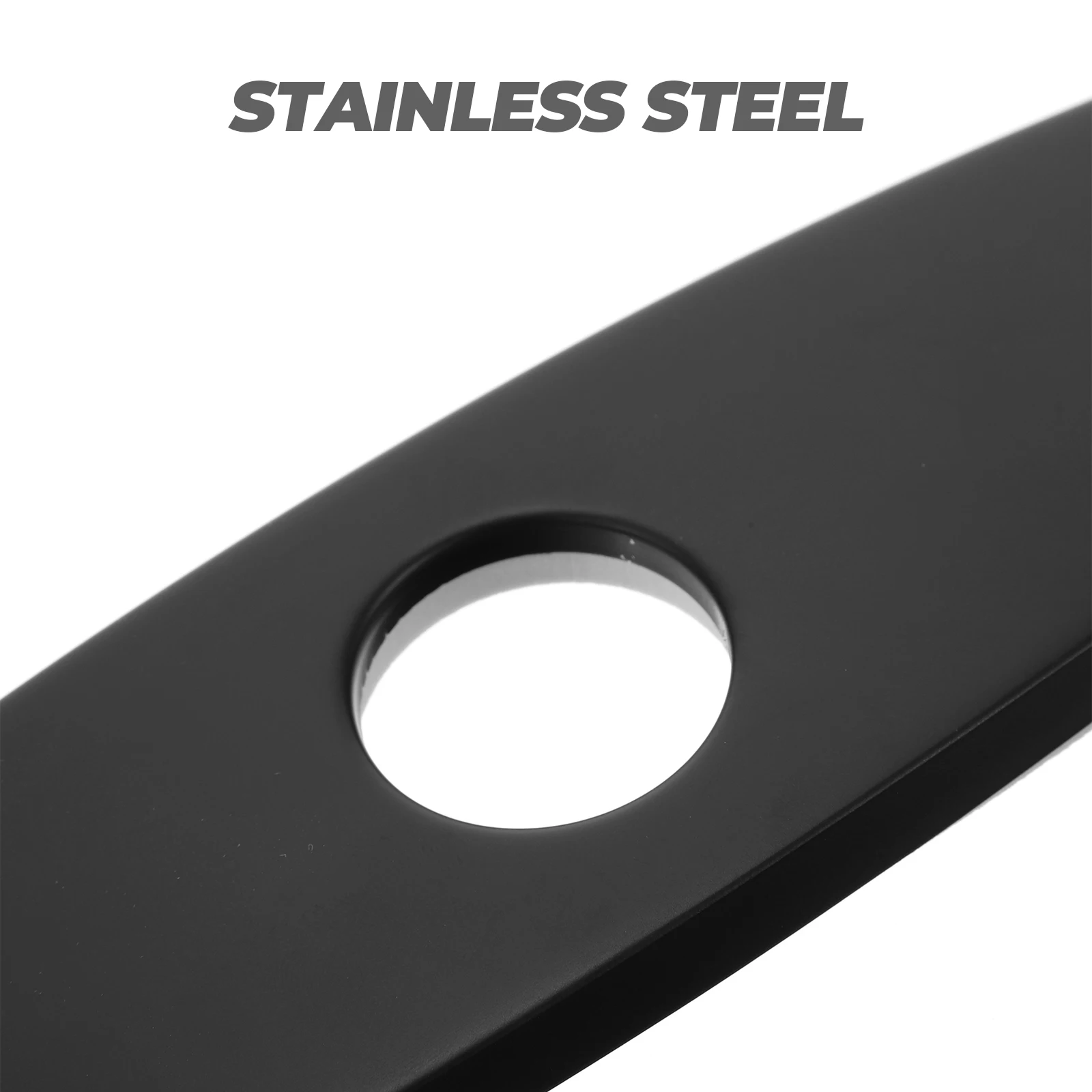 

10 Inch Faucet Deck Plate Stainless Steel Black Brushed Sink Hole Cover Single Hole Faucet Escutcheon Kitchen Sink Accessories