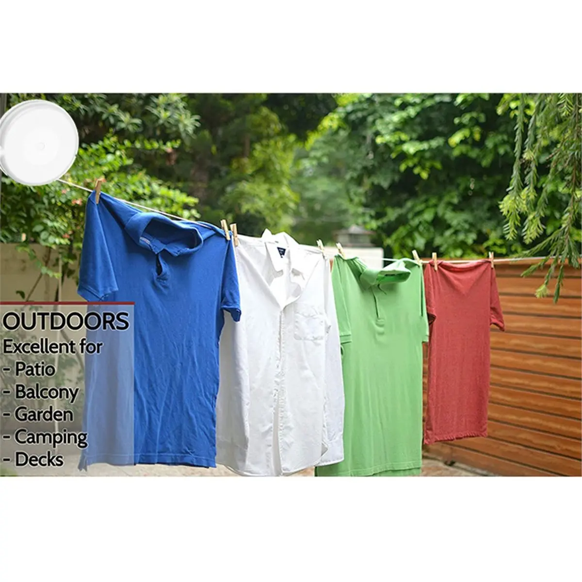 【COUNTDOWN DEAL】 Retractable Washing Line 15m Strong, Automatic Retraction Indoor & Outdoor Use
