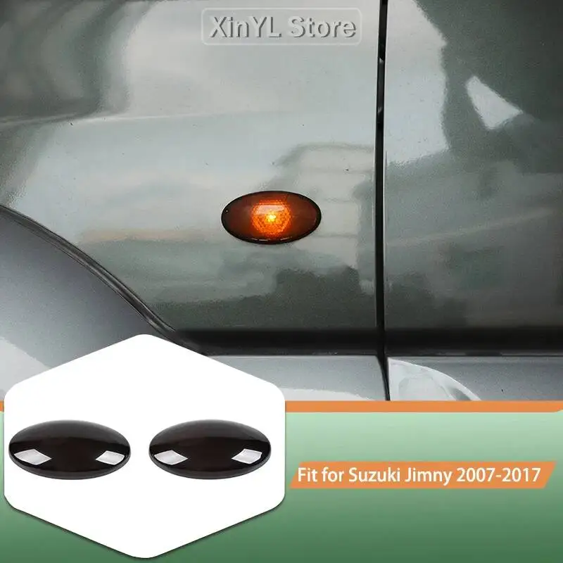 

Car Fender Turn Light Lamp Decoration Cover Stickers For Suzuki Jimny 2007-2017 Car Exterior Accessories,Smocked Black