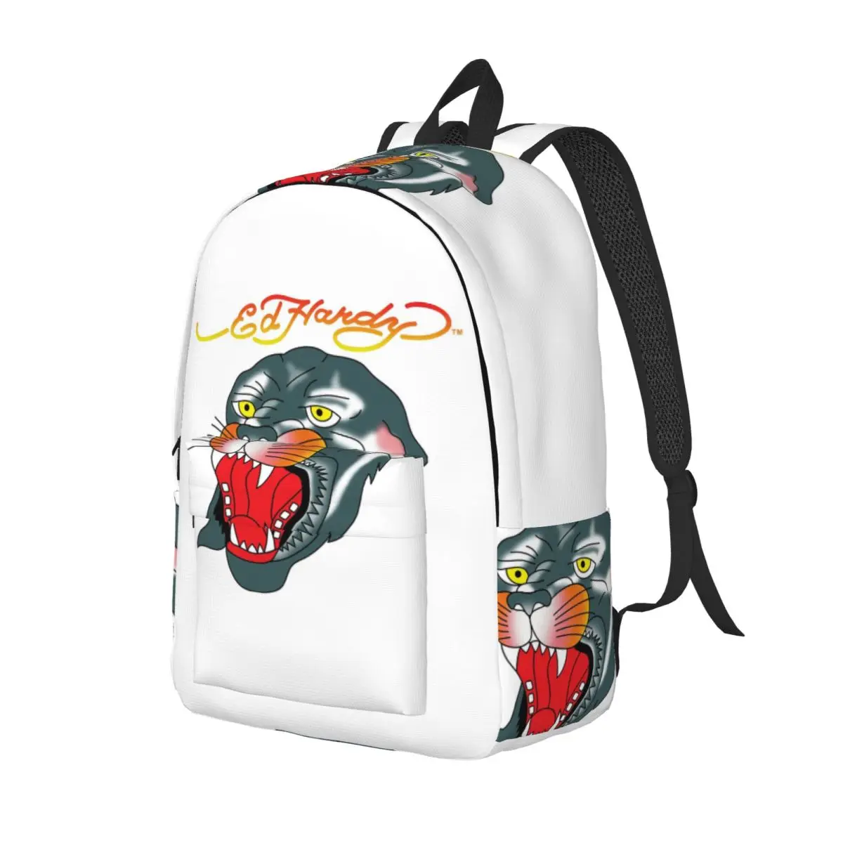 Ed Hardy Tiger Student Backpack School Bag Hiking Travel Daypack for Men Women Fashion Bookbag Shoulder Bags
