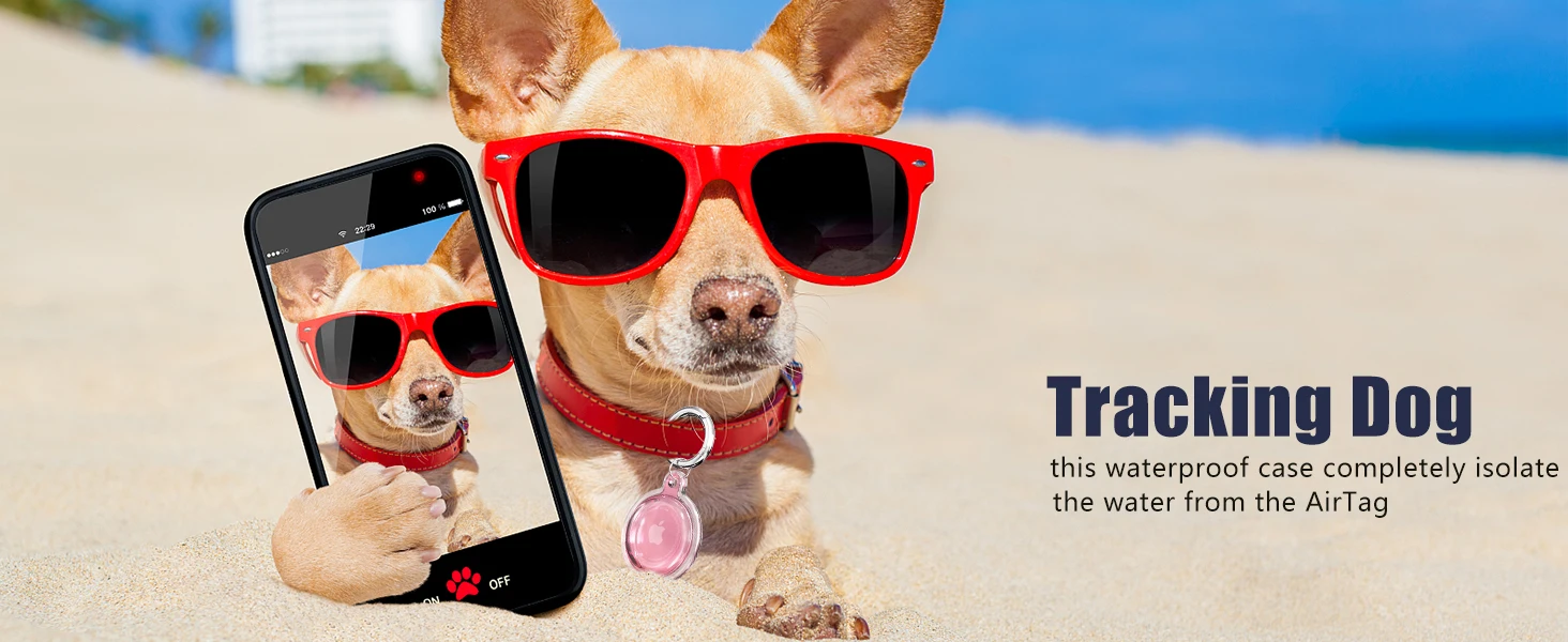 8/4/2er-Pack Airtag Schlüsselanhänger Wasserdicht, Air Tag Halterung Kompatibel mit AirTag Hülle für Hunde- und Katzenhalsband Tracker Schlüsselring – Detail 1