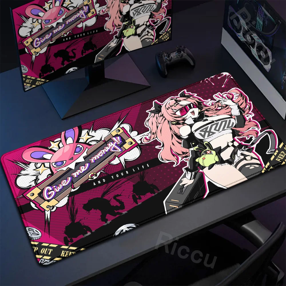 Большой игровой коврик для клавиатуры Zenless Zone Zero Ellen Joe, настольный декоративный коврик для мыши с HD-принтом, игровые аксессуары, нескользящий Настольный коврик