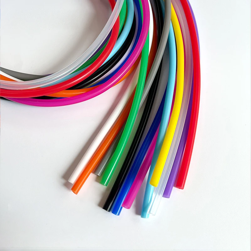 Colors Silicone Tube 2mmX4mm Small Soft Flexible Hollow Tube 1M Plumbing Hoses Food grade, odorless for machine,car,Medical