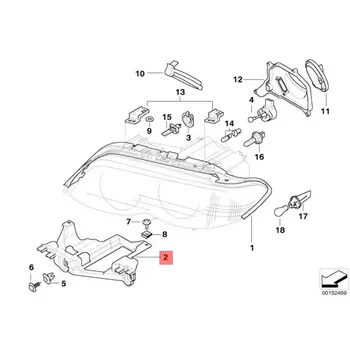 適用於BMWX5 E53 2003 2004 2005 2006款的前左大燈支架/安裝支架/支撐架/汽車配件 8 最佳銷售 寶馬X5配件 E53 - №1