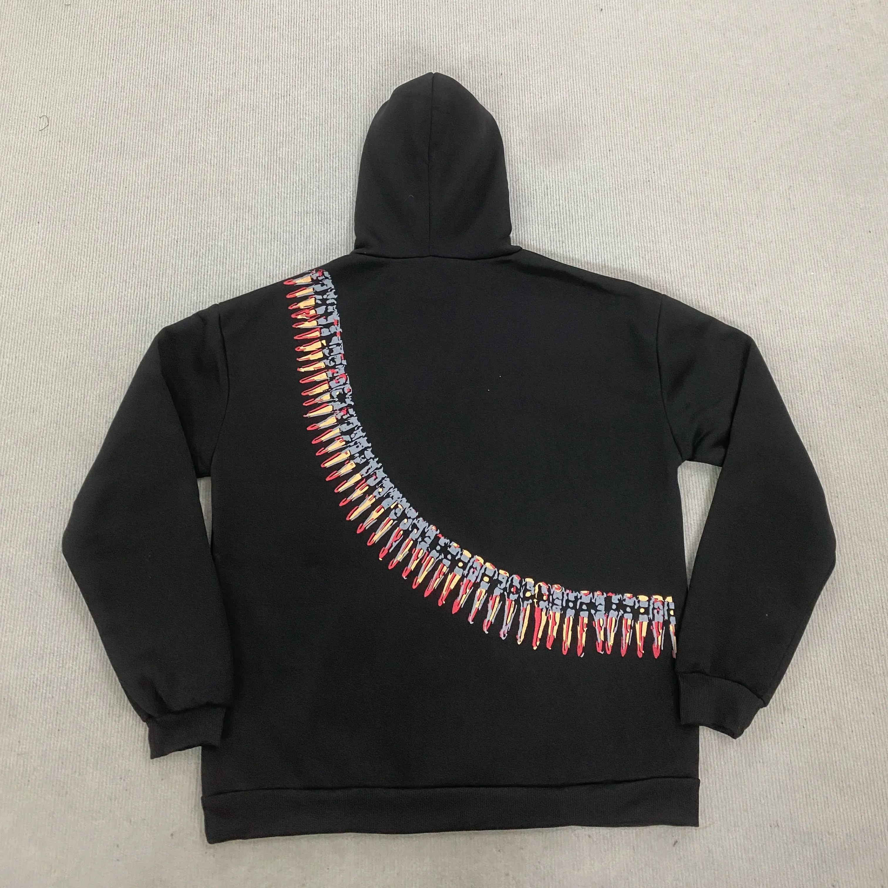 Y2k الهيب هود سكيت كل مباراة عارضة البلوز شارع العليا متعة هندسية إلكتروني الرسم طباعة طويلة الأكمام المتضخم هوديس #4