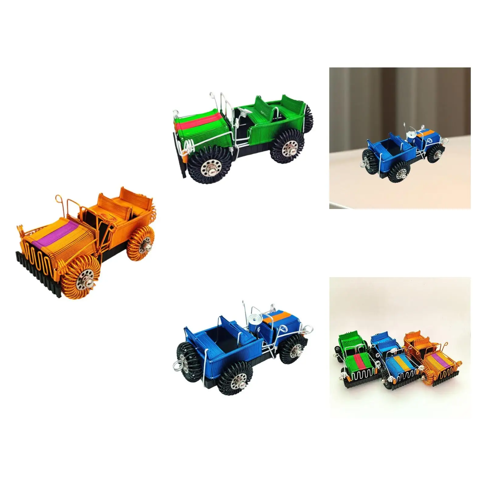 Jeep Model Beeldje DIY Creatieve Voertuigen Nieuwigheid Kunstwerk Verjaardagscadeau Collectible Jeep Model DIY Craft Bureau Standbeeld Ornament